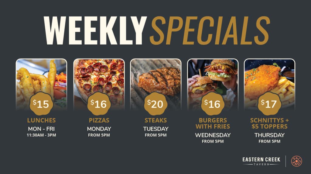 Weekly food specials promo