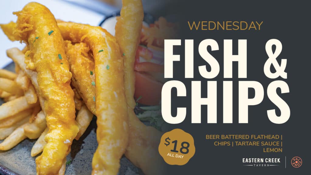 Wednesday Fish and Chips promo