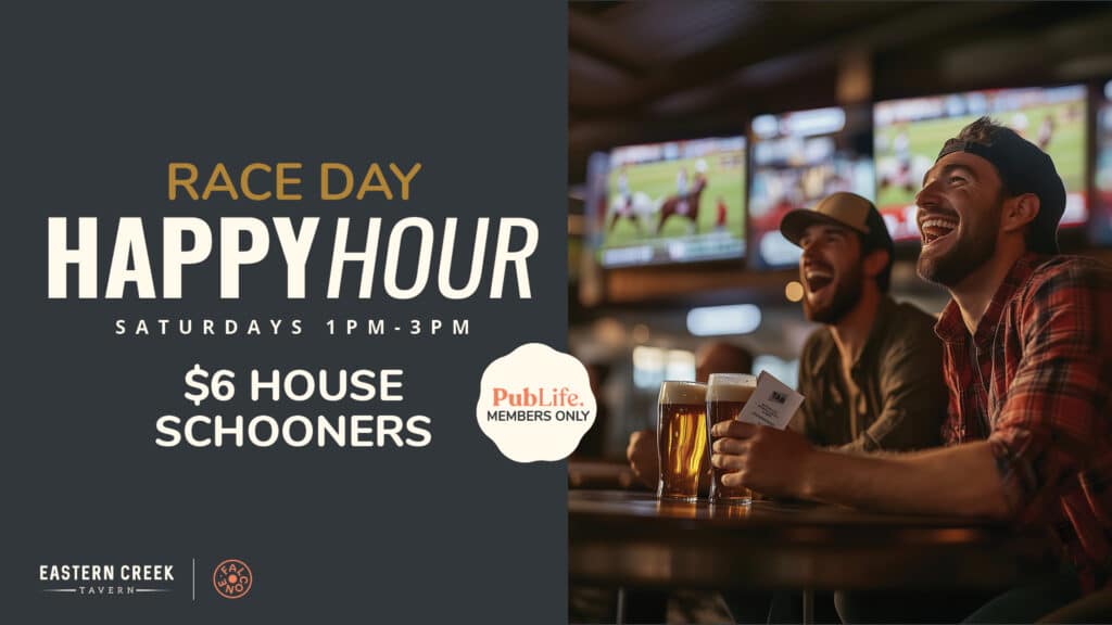 Race Day Happy Hour promo