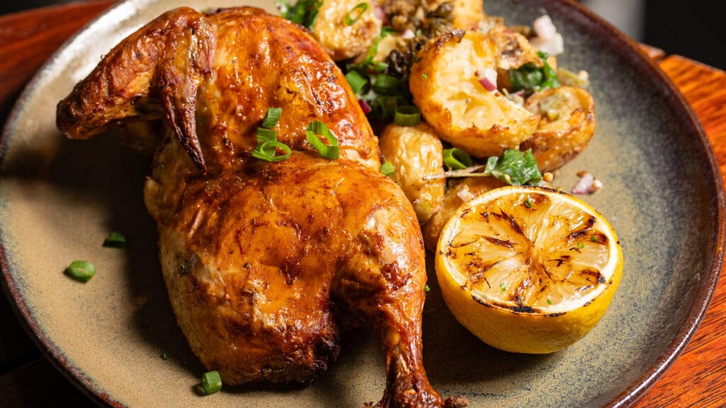 Roast Portuguese Chicken and Warm Potato Salad